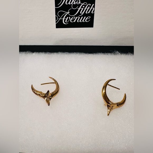 Khiry 18K Gold Vermeil Spiked Hoop Earring - Picture 7 of 10